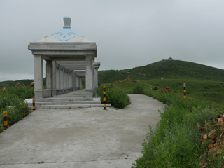 成吉思汗瞭望山，山顶成吉思汗瞭望山敖包
